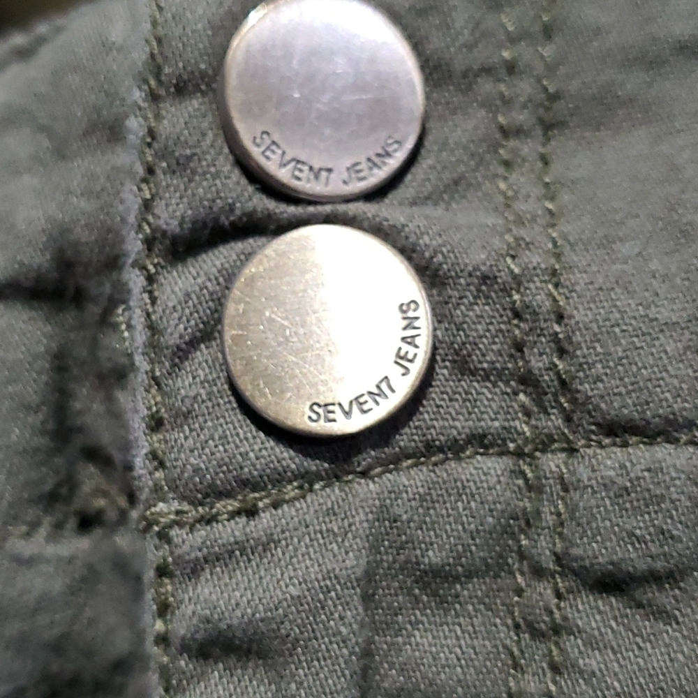 SEVEN7 UTILITY ARMY GREEN CARGO PANTS JOGGER STYLE SIZE 4 - Picture 4 of 14